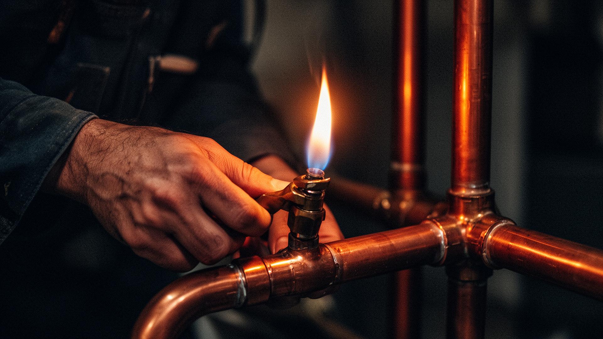 PCS Plumbing & Heating technician on a Buffalo service call